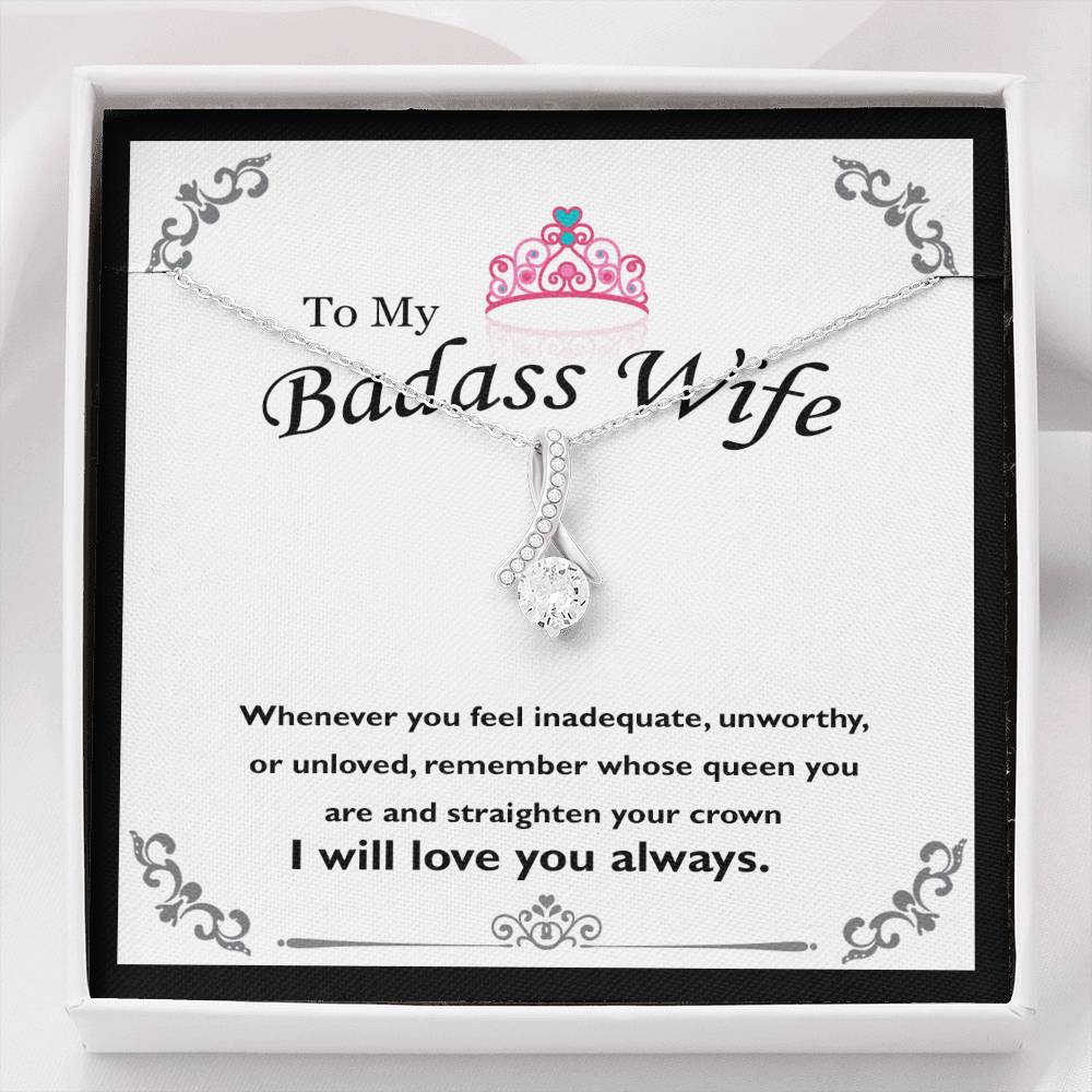 Badass Wife I Love You Always Alluring Beauty Necklace